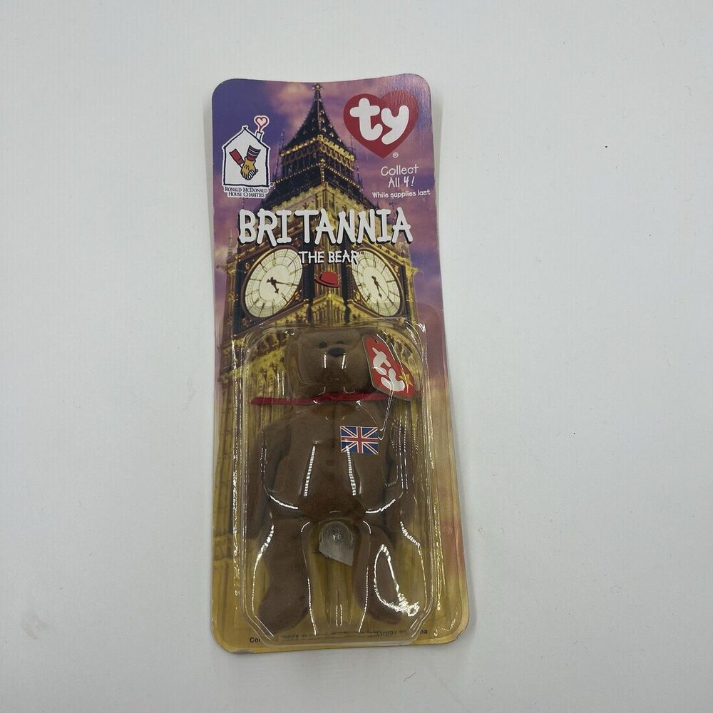 Ty McDonalds Beanie 1999 Britannia The Bear With Rare 1993 Tag Error